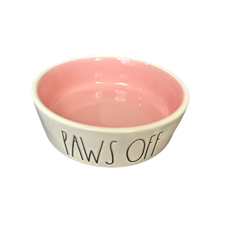 Rae Dunn Artisan Collection Cat Dish 🐾Paws Off Pink 5" W x 1.5" H Pet Bowl Candy